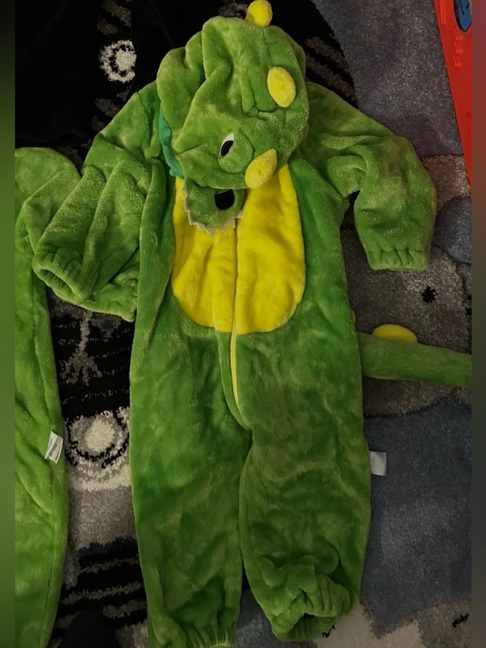 Green Plush Onesie Zip Up Dinosaur Costume 6-12months